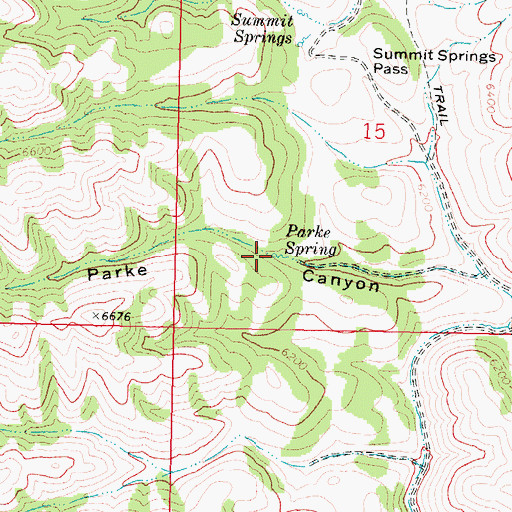 Topographic Map of Parke Spring, ID