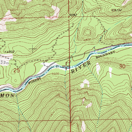 Topographic Map of Parks Creek, ID