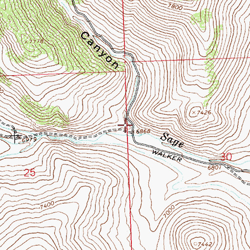 Topographic Map of Pecks Canyon, ID