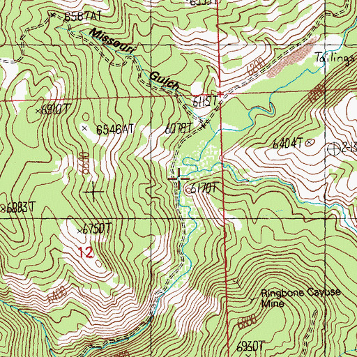 Topographic Map of Phelan Creek, ID