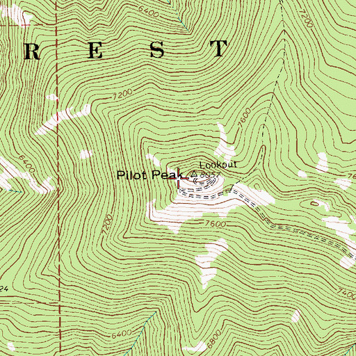 Topographic Map of Pilot Peak, ID
