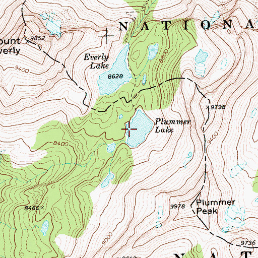 Topographic Map of Plummer Lake, ID