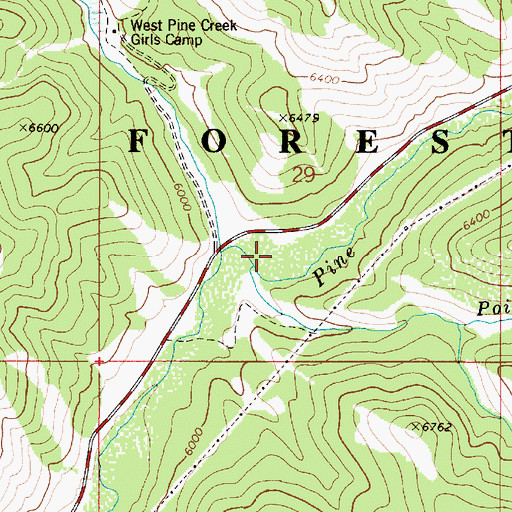 Topographic Map of Poison Creek, ID