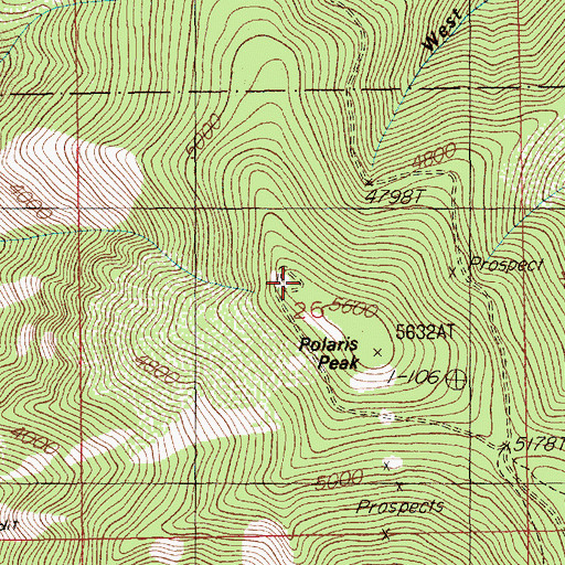 Topographic Map of Polaris Peak, ID