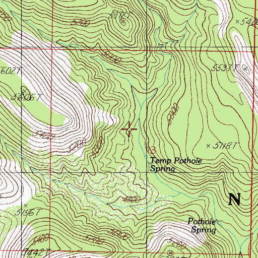 Topographic Map of Temp Pothole Spring, AZ