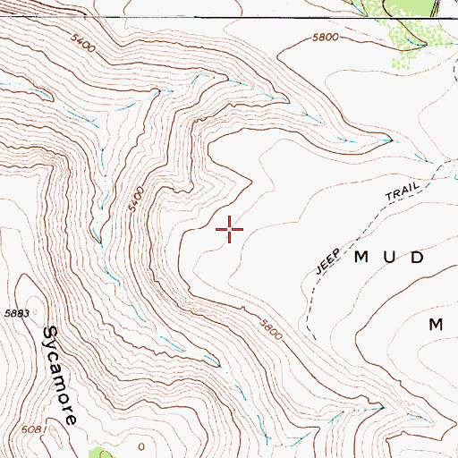 Topographic Map of The Basin, AZ