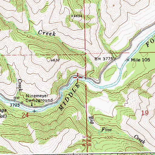 Topographic Map of Pool Creek, ID