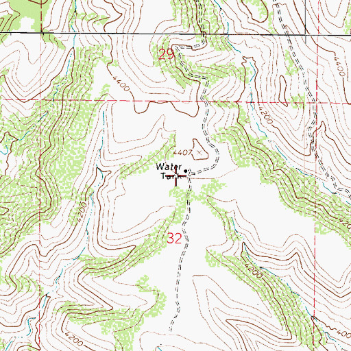 Topographic Map of Trick Number Two Tank, AZ