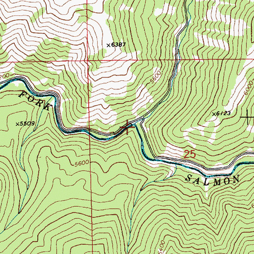 Topographic Map of Profile Creek, ID