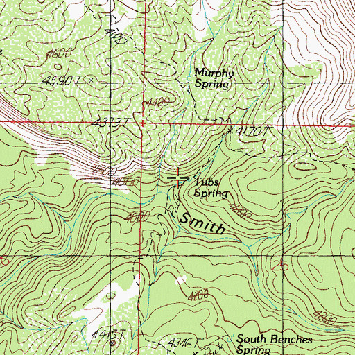 Topographic Map of Tubs Spring, AZ