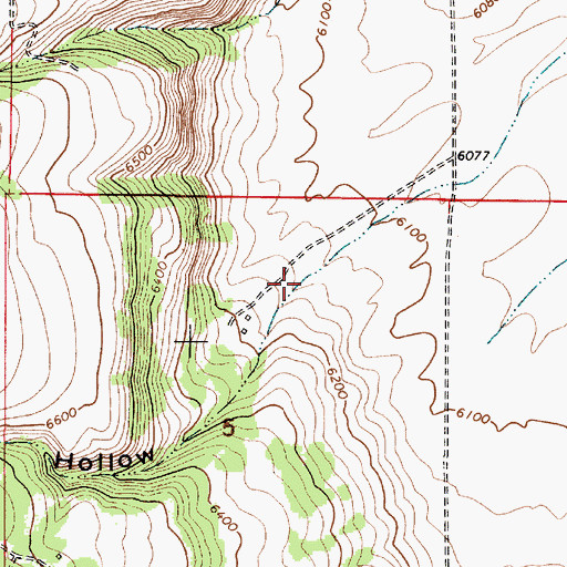 Topographic Map of Rammell Hollow, ID