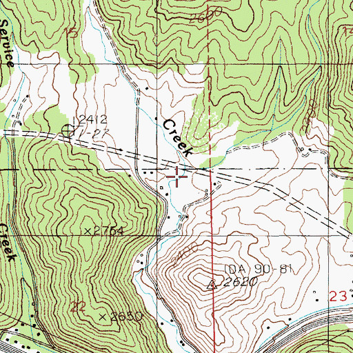 Topographic Map of Rantenan Creek, ID