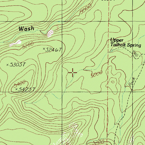 Topographic Map of Upper Tailholt Spring, AZ