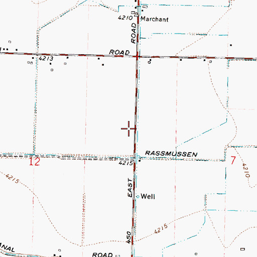 Topographic Map of Rassmussen Drain, ID