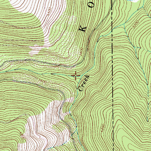 Topographic Map of Raymond Creek, ID