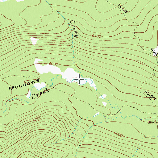 Topographic Map of Red Top Creek, ID