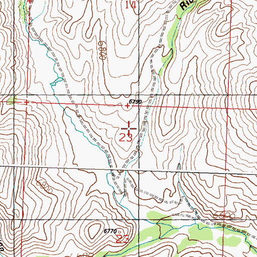 Topographic Map of Richardson Canyon, ID