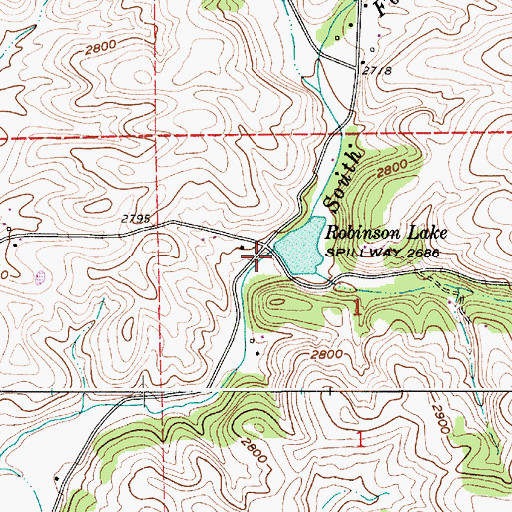 Topographic Map of Robinson Lake, ID