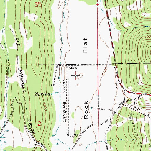 Topographic Map of Rock Flat, ID