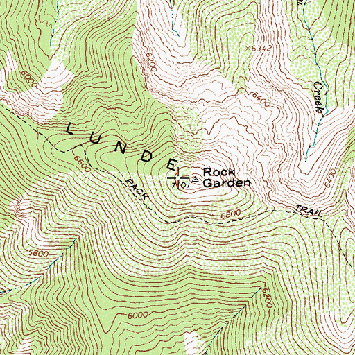 Topographic Map of Rock Garden, ID