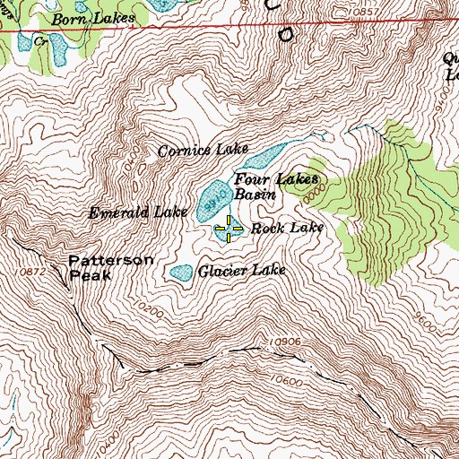 Topographic Map of Rock Lake, ID