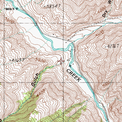 Topographic Map of Rood Gulch, ID