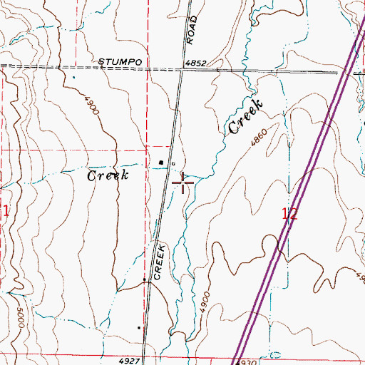 Topographic Map of Rowley Creek, ID
