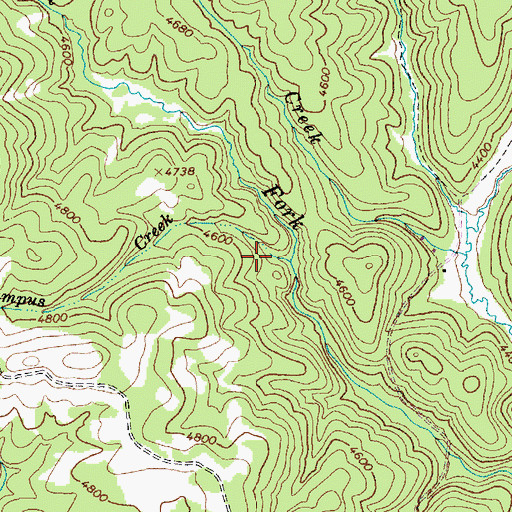 Topographic Map of Rumpus Creek, ID