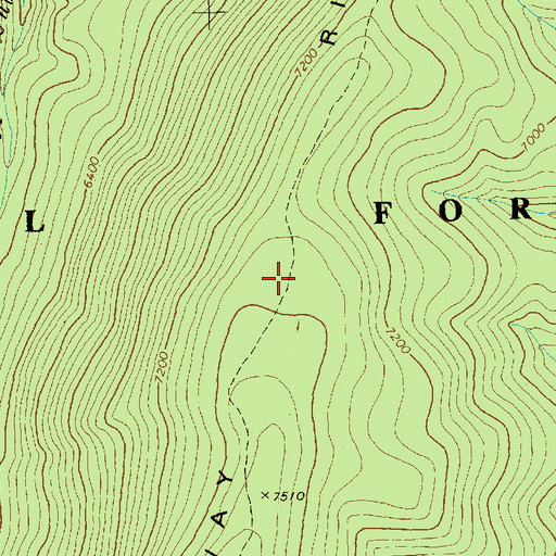 Topographic Map of Runaway Ridge, ID