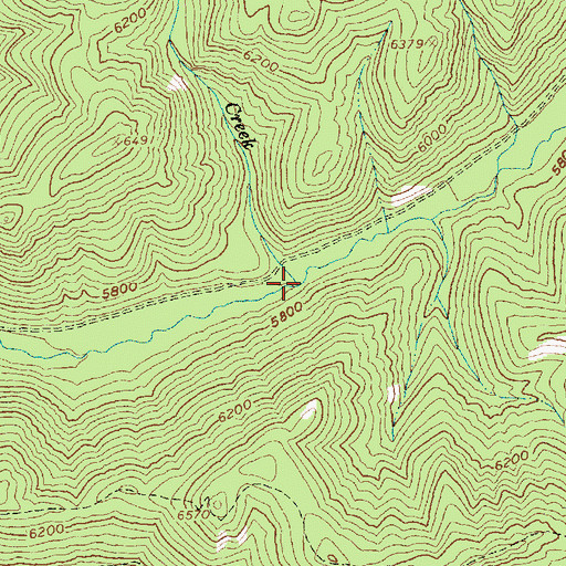Topographic Map of Saddle Creek, ID