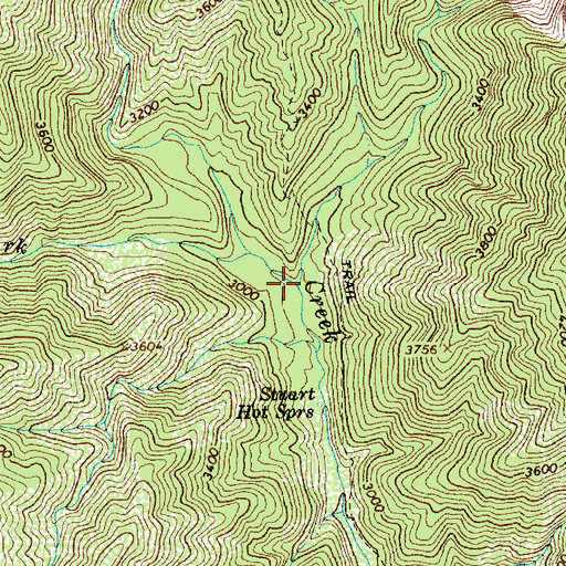 Topographic Map of Saddle Fork, ID