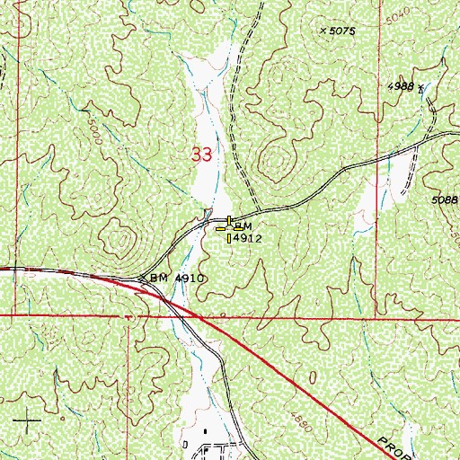 Topographic Map of Yarbo School, AZ