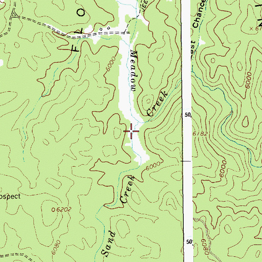 Topographic Map of Sand Creek, ID