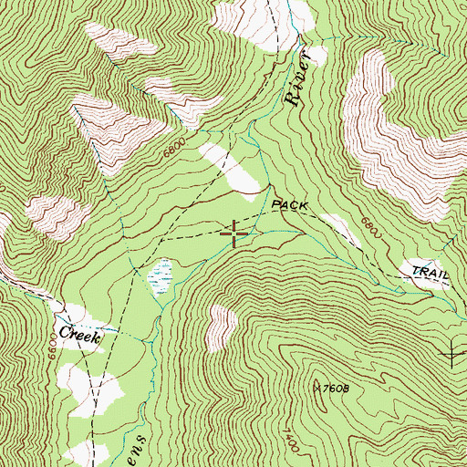 Topographic Map of Scenic Creek, ID