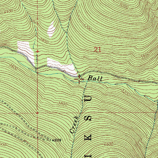 Topographic Map of Scotch Creek, ID