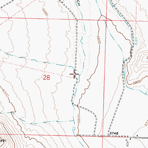 Topographic Map of Sheep Canyon, ID