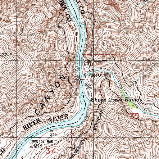 Topographic Map of Sheep Creek, ID
