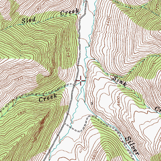 Topographic Map of Sheephead Creek, ID