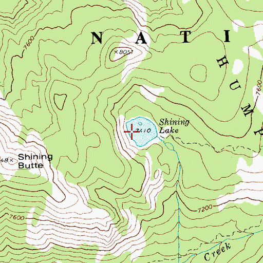 Topographic Map of Shining Lake, ID