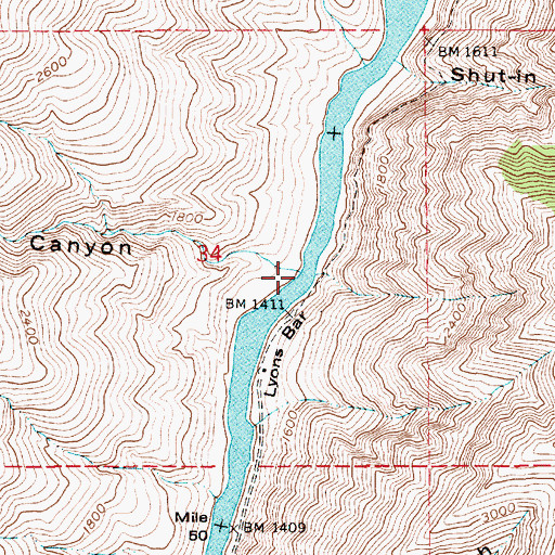 Topographic Map of Shorty Canyon, ID