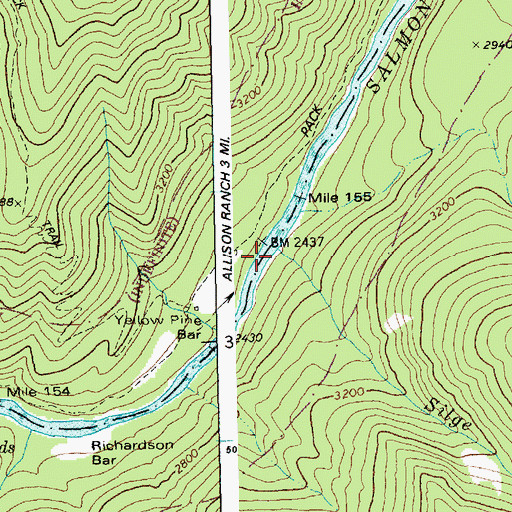 Topographic Map of Silge Creek, ID