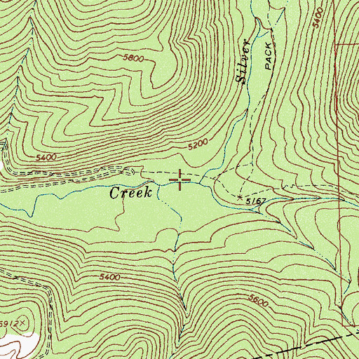 Topographic Map of Silver Creek, ID