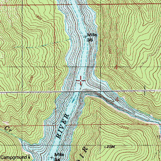 Topographic Map of Silver Creek, ID