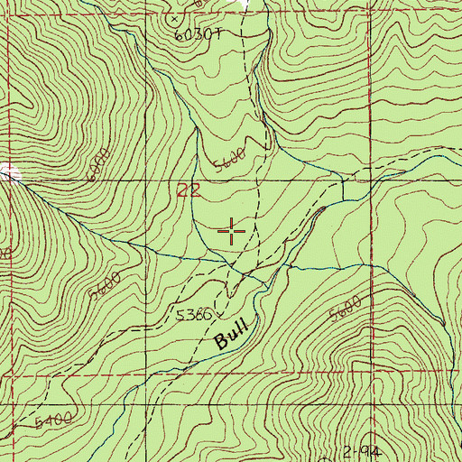 Topographic Map of Silver Creek Trail, ID