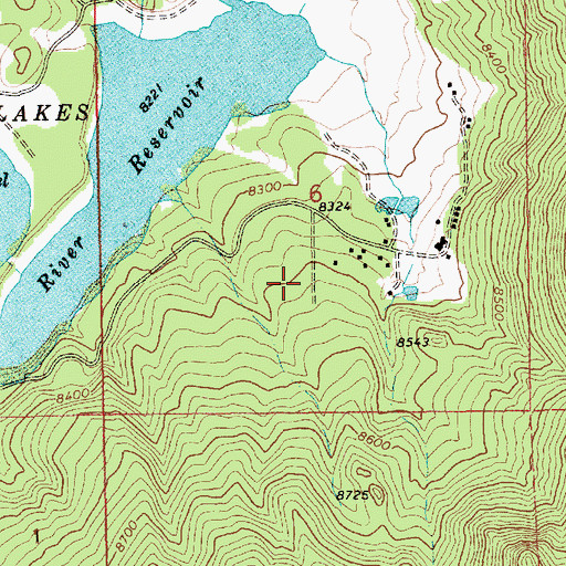 Topographic Map of Greer Lakes Campground, AZ