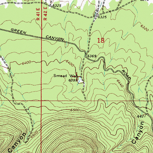 Topographic Map of Smead Well, ID