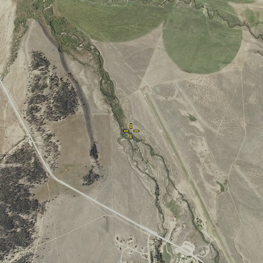 Aerial/Satellite Image of Smiley Creek, ID