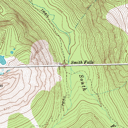 Topographic Map of Smith Falls, ID