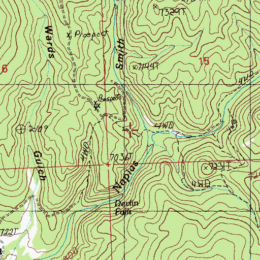 Topographic Map of Smith Gulch, ID