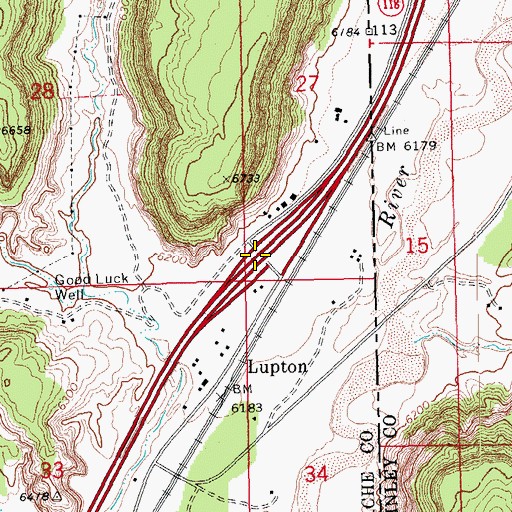 Topographic Map of Lupton Interchange, AZ
